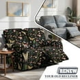 thumbnail image 5 of Jiueut Butterfly Mushroom Flower Print Recliner Loveseat Covers, Soft Reclining Chair Covers Stain Resistant Sofa Slipcover with Side Storage Pocket for Dining Room Office Club, 5 of 7