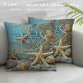 thumbnail image 3 of JRXY Nautical Coastal Decor Pillow Covers Starfish/Seashell/Sand/Conch/Beach House Decorative Cushion Covers Sea Theme Home Decorative Pillowcases White, 3 of 5