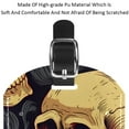 thumbnail image 4 of Square 2Pack PU Leather Skull Cruise Luggage Tag with Privacy Cover and Name ID Tag for Travel Handbags Backpacks Luggage Tags, 4 of 6
