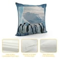 thumbnail image 4 of Creowell Penguins Ice Pillow Cases with Zipper Home Decor for Living Room Bedroom Bed Cushion Outdoor 1PC 22x22in, 4 of 5