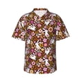 thumbnail image 2 of Picia Flower Bunny Gentle Cotton Regular Fit Short Sleeve Casual Hawaiian Shirt for Men-Small, 2 of 9