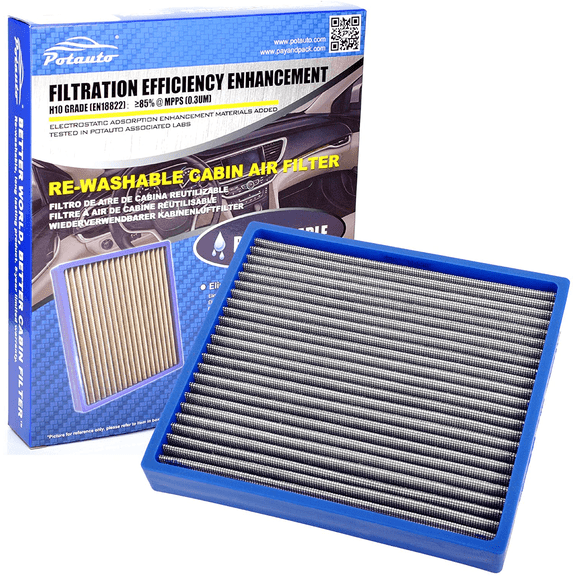 POTAUTO MAP 5001 (CF10285) Re-Washable Car Cabin Air Filter Replacement for JAGUAR, LAND ROVER, LEXUS, PONTIAC, SCION , SUBARU, TOYOTA