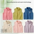thumbnail image 2 of Boys Girls Fleece Vest Jacket Ligntweight Plain Full Zipper Sleeveless Collar Vest for Toddler Little Kids Big Kids Outerwear, 2 of 8