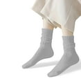 thumbnail image 3 of COUVER Womens Slouch Socks Cotton Stretch Crew Length, White, 6-8, 1 Pair, 3 of 7