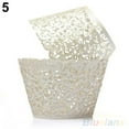thumbnail image 2 of Cheers.US 12X Pearl Lace Filigree Wedding Cupcake Wrapper Baking Cake Cups Wraps Party Decoration Laser Cut, 2 of 7