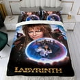 thumbnail image 4 of Laberinto (Película) Conjunto de sábanas temático, trío de piezas, cómodo y amigable con la piel, diseño único, regalo de decoración para el hogar para familiares, amigos y fans,140cm *210cm, 4 of 6