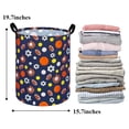 thumbnail image 2 of Xmushyra Laundry Basket, Large Collapsible Laundry Hamper with Waterproof PE Lining, Canvas Clothes Storage Basket with Handles for Kids Room, Nursery, Bedroom, Toy Storage, 63L, 2 of 6