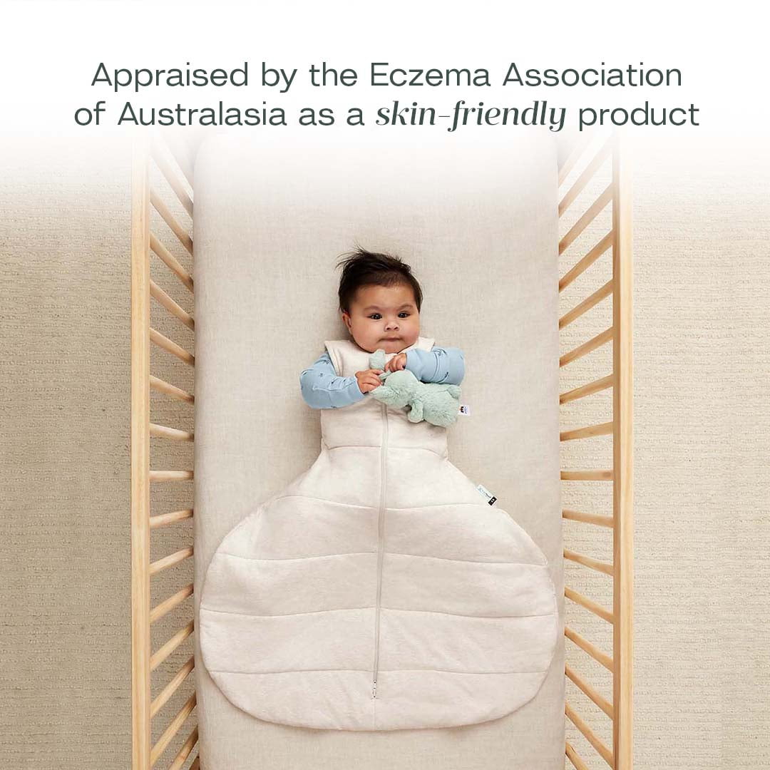 ergoPouch 2.5 TOG Hip Harness Jersey Swaddle Bag - Our Baby Swaddle Provides a Snug and Gentle Sleep - Swaddle for Baby Made of Organic Cotton & Breathable Material (8-24 Months, Oatmeal Marle)