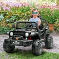 thumbnail image 2 of VOLTZ TOYS Jeep 12V Kids Ride On Car Toy with Open Doors, Working Searchlights, Parental Remote Control & LED Headlights - Black, 2 of 7