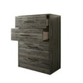 thumbnail image 5 of Castle Place Minimalist 4 Drawer Wooden Dresser, Dark Grey, 5 of 6