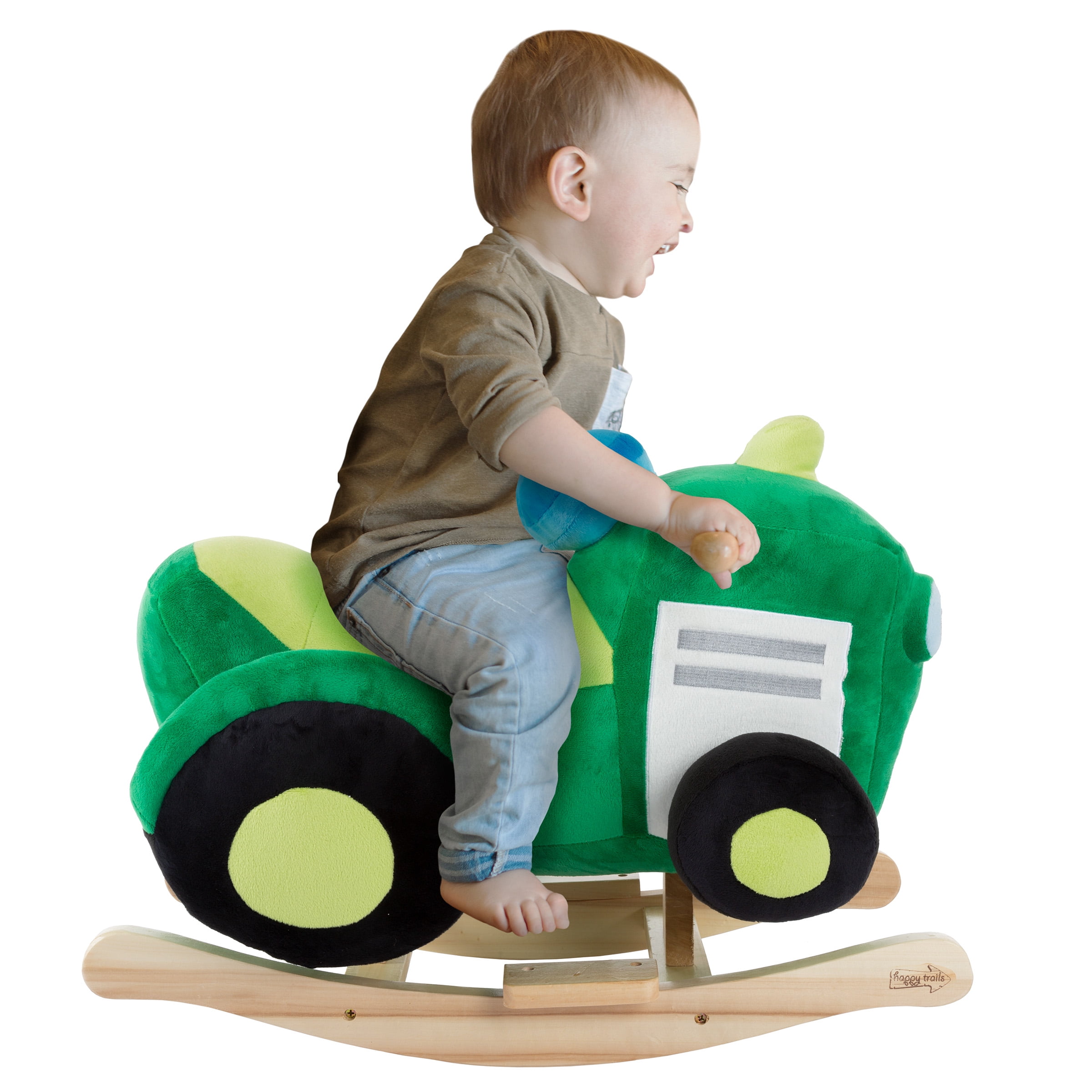 wooden rocking tractor