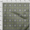 thumbnail image 2 of oneOone Cotton Cambric Gray Fabric Floral & Tiles Moroccan Quilting Supplies Print Sewing Fabric By The Yard 42 Inch Wide, 2 of 4