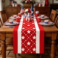 thumbnail image 6 of Ouuluon Table Runner 4th of July Decorations Patriotic Star Table Scarf, Red White Bluetable Runners for Dining Room Kitchen Independence Day, 6 of 7