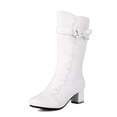 thumbnail image 5 of Mostsola Mid Calf Boots for Women Elegant Leather Black Boots Heel Fall Boots for Women 2025, 5 of 9