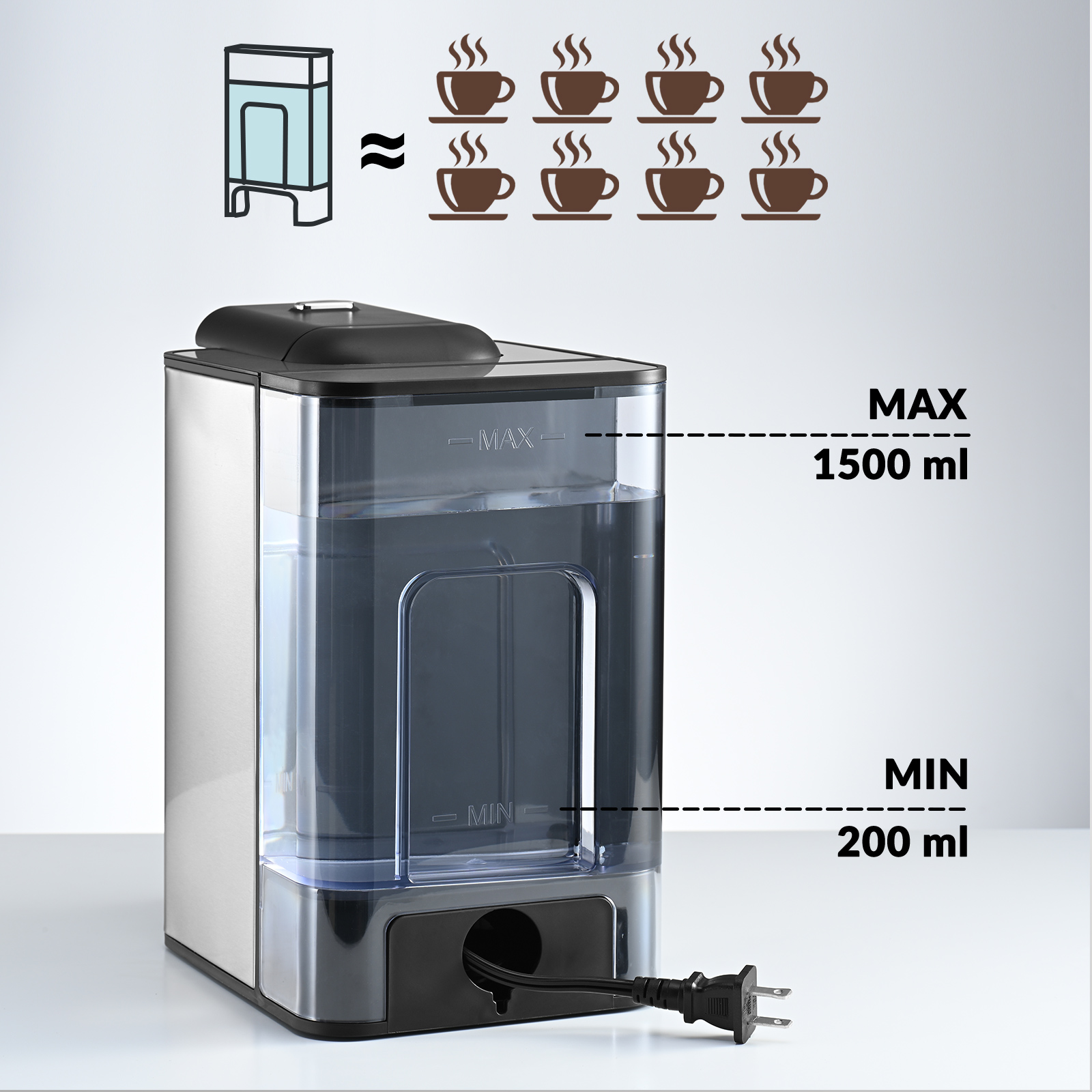 Mecity 3-in-1 Single Serve Coffee Maker, Black photo 6