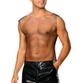 thumbnail image 4 of INSPIRE CHIC Rhinestone Fishnet Tank Tops for Men's Shiny Sparkly Mesh Sleeveless Tops Festival Sheer Vest S Black, 4 of 6
