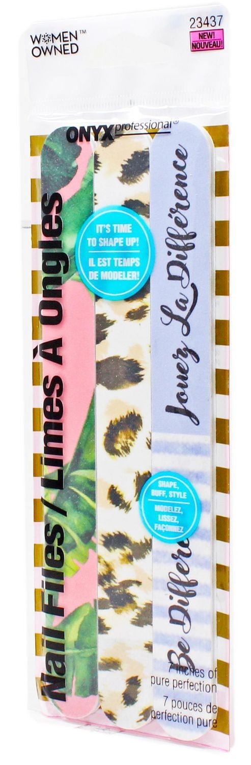 Onyx Professional 3PK 7" Nail Files, Nail File 3pk