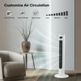 thumbnail image 3 of MaxKare 36" Tower Fan Oscillating Cooling Fan, Remote Control 3 Speeds 3 Wind Modes Timer, White, 3 of 10