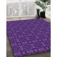 thumbnail image 3 of Ahgly Company Machine Washable Indoor Round Transitional Bright Purple Area Rugs, 5' Round, 3 of 7