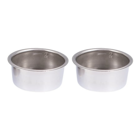 

2PCS American Coffee Machine Cup Basket Reusable Stainless Steel Espresso Filter Dipper