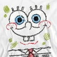 thumbnail image 2 of SpongeBob SquarePants SpongeBob Scribble Smile Adult Pull-Over Hoodie, White, Large, 2 of 5