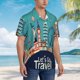 thumbnail image 3 of Fotbe Let's go Travel Camisa Hawaiana para Hombre Unisex – Camisa Casual de Verano con Botones de Manga Corta de Algodón y Lino,3X-Large, 3 of 7