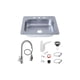 thumbnail image 1 of Tarja Fregadero Tipo Bar Acero Inox 64x59 Cm Con Kit Premium, 1 of 5