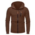 thumbnail image 5 of Gubotare Teen Boys Zip up Hoodies Plain Thick Cargo Hoodie Sweatshirts Youth Kids Fleece Warm Jacket Outwear with Pockets (Coffee, 16-17 Years), 5 of 5