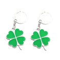 thumbnail image 1 of 2pcs Four Leaf Clover Keyring Beautiful Metal Keychain Pendant for Purse Bag Key (Green), 1 of 6
