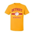 thumbnail image 2 of Wild Bobby City of Detroit DET Basketball Fantasy Fan Sports Men's T-Shirt, Gold, 5X-Large, 2 of 5