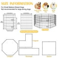 thumbnail image 5 of ZephyPaws Dog Playpen, Foldable Exercise Pen Puppy Playpen with 8 Panels 30 inch Outdoor Dog Fence Pen Indoor Metal Playpen for Medium Dogs with Door, 5 of 7