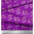 thumbnail image 2 of Soimoi Purple Poly Georgette Fabric Berries Leaves Printed Craft Fabric by the Yard 42 Inch Wide, 2 of 3