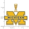 thumbnail image 5 of Ss/Gold Plated Sterling Silver With Gp Logoart Michigan (Univ Of) Large Blue Enamel Trim Pendant (27 X 27) Made In United States gp062um, 5 of 5