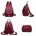 thumbnail image 4 of Women's PU Leather Backpack - Waterproof Anti-theft - Black, 4 of 4