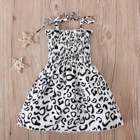 

QISIWOLE Kids Baby Girls Dress Beach Dresses Casual Sleeveless Princess Summer Dress kids clothes