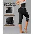 thumbnail image 4 of Women Slimming Anti Cellulite Compression Leggings Leg Shaper High Waist Capris, 4 of 6