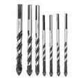 thumbnail image 2 of Juego de 7 brocas helicoidales multifuncionales de carburo negro, brocas helicoidales triangulares, 2 of 15