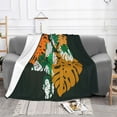 thumbnail image 2 of Retro Bohemian Plant Leave Throw Blanket, Super Soft Anti-Pilling Flannel Bed Blankets, 60"x50", 2 of 8