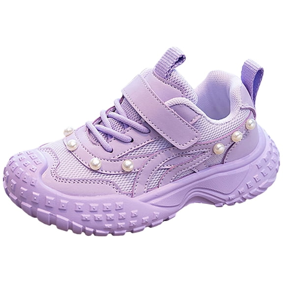 MYShe Girls Sneakers Kids Shoes, Boys Girls Sneakers Lightweight Athletic Walking/Running Tennis Shoes,Purple,Size 13.5