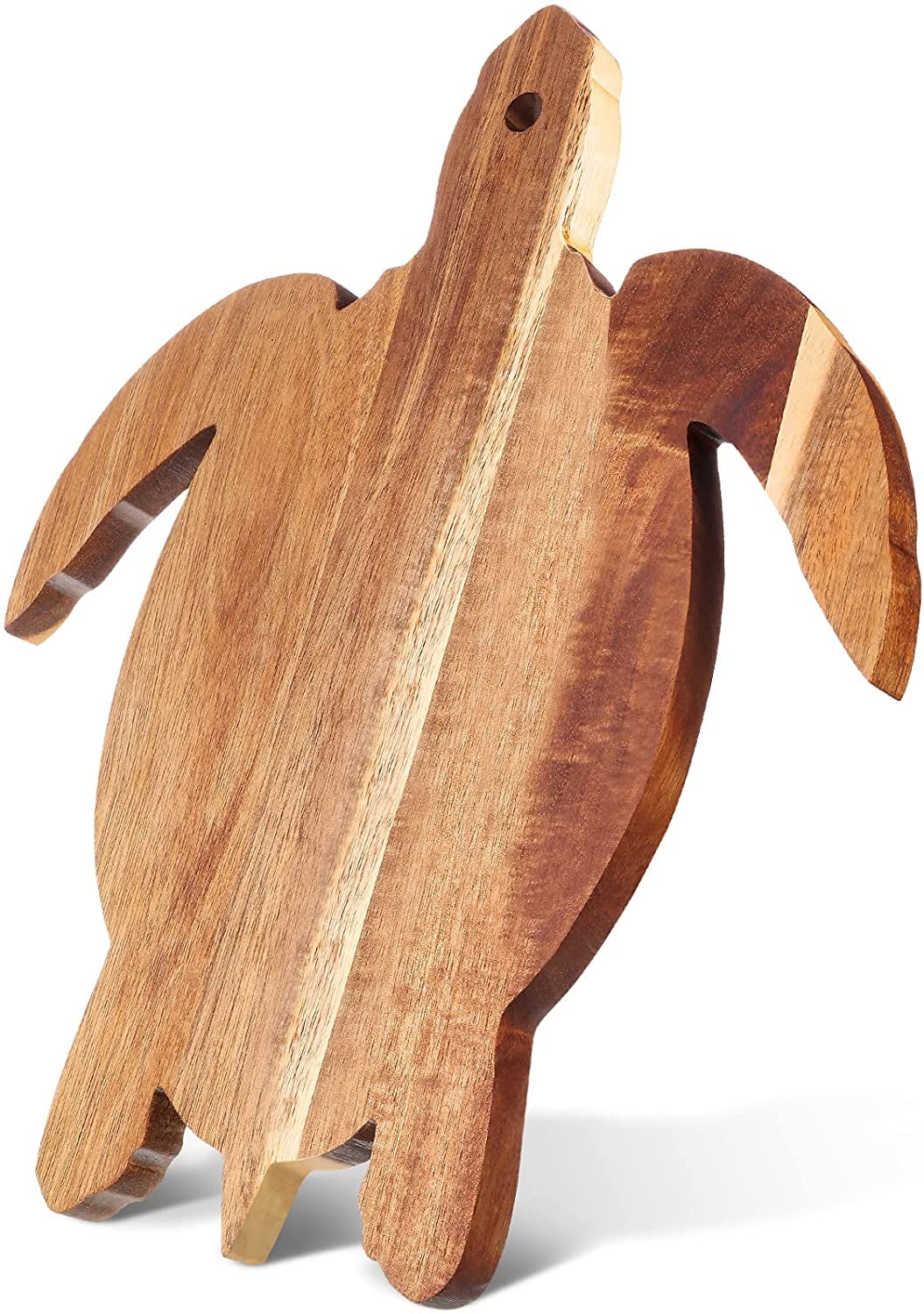 RGHJAR-Acacia Wood Sea Turtle Cutting Board, 14 x 12 Inch Wooden Bread Board Cheese Serving Platter Serving Charcuterie Board for Meat Cheese and Vegetables