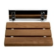 thumbnail image 3 of ALFI brand ABS14-PC Polished Chrome 14" Folding Teak Wood Shower Seat Bench, 3 of 8