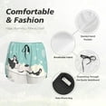 thumbnail image 6 of Fotbe French Bulldog Taking a Bath Womens High Waist Running Shorts Athletic Workout Quick Dry Shorts for Women with Pockets Gym Yoga Summer Shorts-XX-Large, 6 of 9