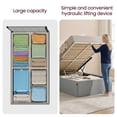 thumbnail image 4 of LEDREM Twin Size Hydraulic Lift-Up Storage Bed Frame with Upholstered Headboard, 12.5-Inch Underbed Space, Supports 550 lbs, Dove Gray, 4 of 5