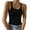 Black, variant on DVKOVI Summer Tops for Women Cami with Shelf Bra Women's U Neck Sleeveless Solid Knit Tank Top Tight Sport Fitness Vest Khaki S