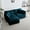 Blue, variant on 2-Seater Chenille Sofa with 1 Footrest, L-Shaped Sectional with Ottoman,Loveseat with Ottoman for Small Living Space (White)