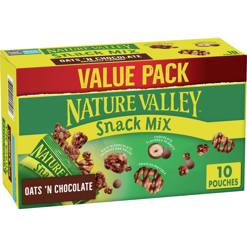 Nature Valley Snack Mix, Oats 'N Chocolate, 10 Count