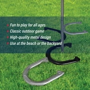 Solid Iron Horseshoes Outdoor Tossing Game Set, 6-Piece, by MinnARK
