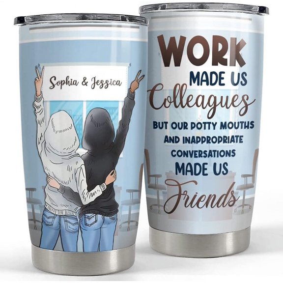 Personalized Best Friend Colleagues Tumbler 20oz 30oz Tumblers with Lid Gift for Women Girl Best Friends Besties Soul Sisters Christmas Birthday