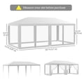 thumbnail image 3 of Outsunny Party Tent Outdoor Canopy Garden Sun Shade, White, 3 of 10