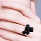 thumbnail image 2 of Moda Abertura Anillo Circonio Anillo Ajustable Cristal Circonio Anillos, 2 of 4